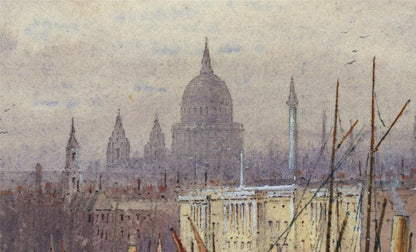Frederick Edward Joseph Goff (18551931) Watercolour Painting London Bridge7
