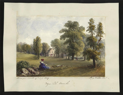 Mary Webster (1794-1883) Watercolour Painting Hyde Park Barracks London 18391