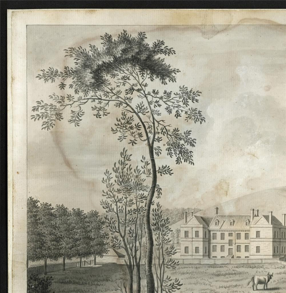 View Of Nethercot House Watercolour Painting Late 18th / Early 19th Century14