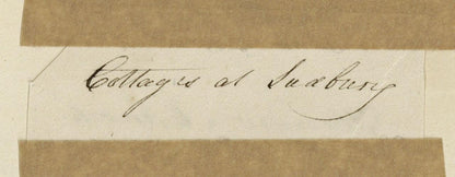 Mary Webster (1794-1883) Watercolour Painting - Cottages At Sudbury London 184011