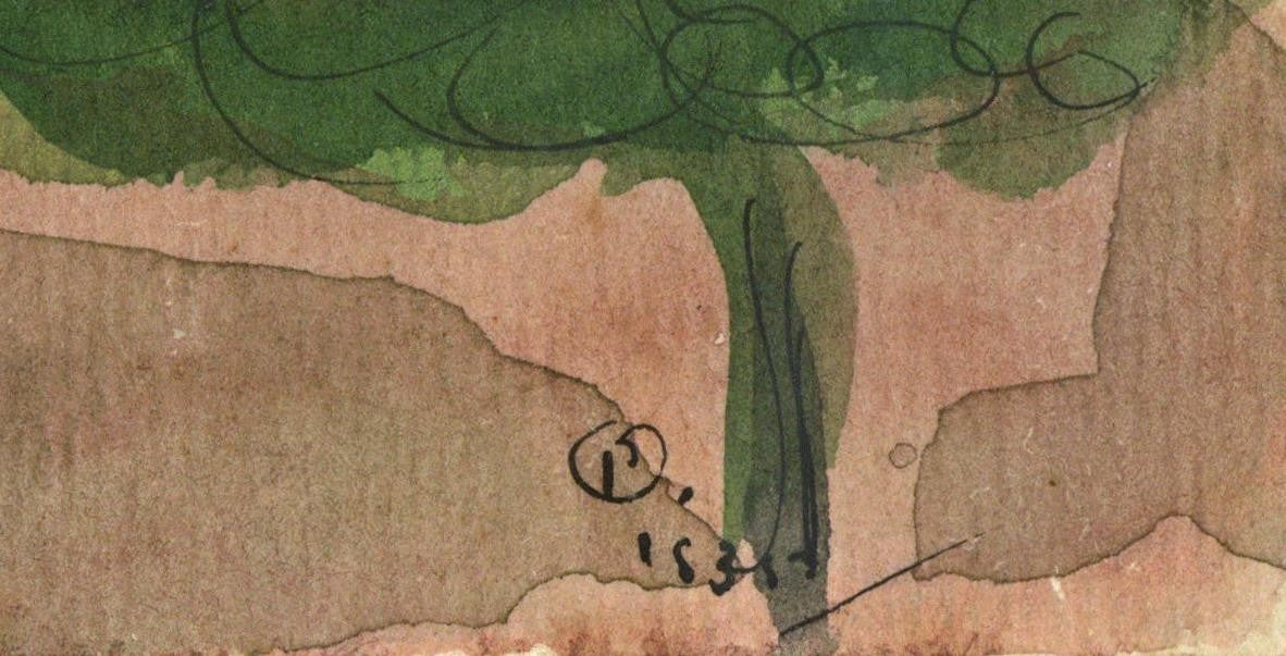 Phyllis Chilton Osborne Watercolour Painting King's College Cambridge 19352