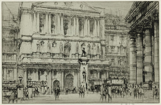 William Walcot (1874-1943) Pencil Signed Etching The Bank Of England London0
