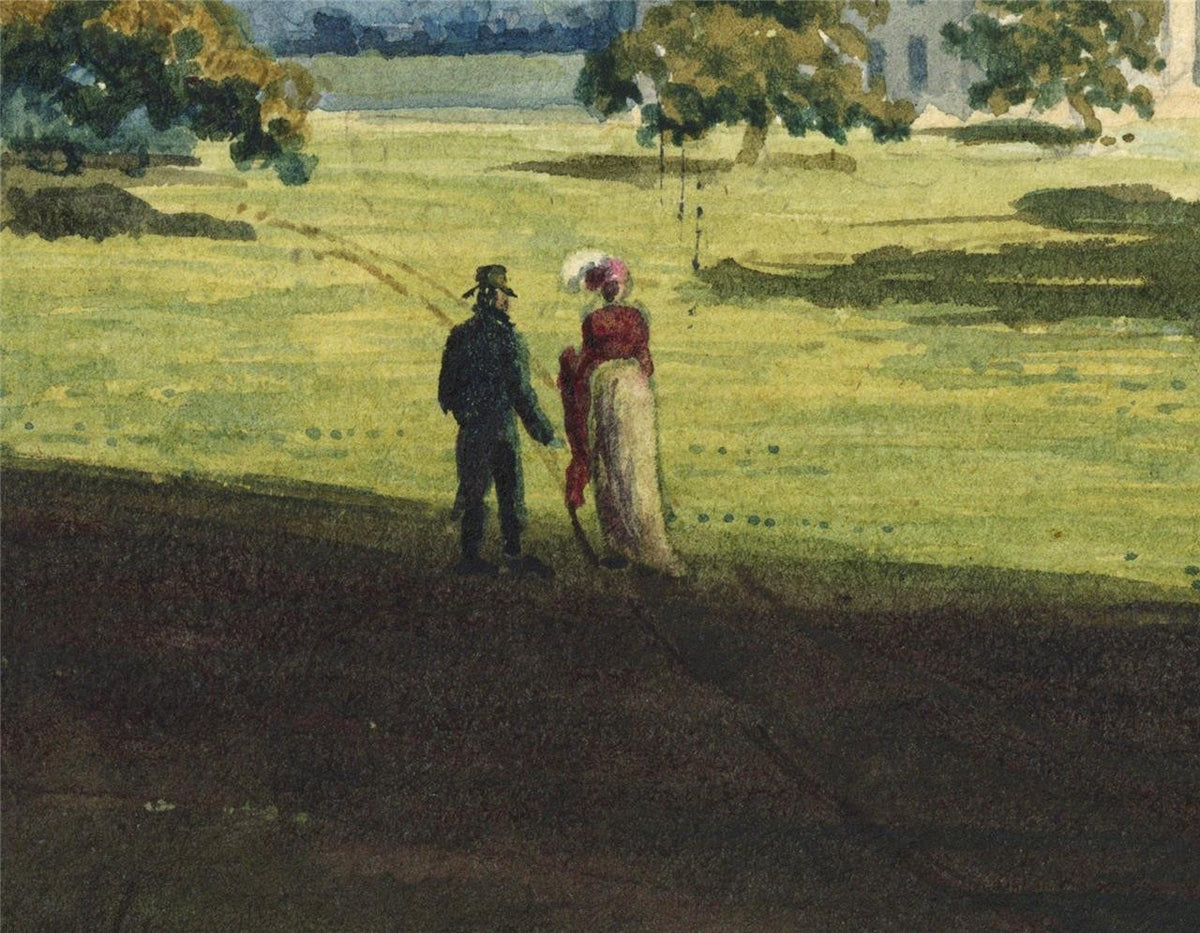 James Wilcox (1778-1865) Watercolour Painting Lee Priory Littlebourne Kent 18184