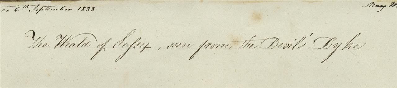 Mary Webster Watercolour Painting The Weald Of Sussex From The Devil's Dyke 18384