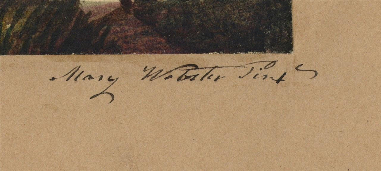 Mary Webster (1794-1883) - Watercolour Painting Village Scenery Eastbourne 18523