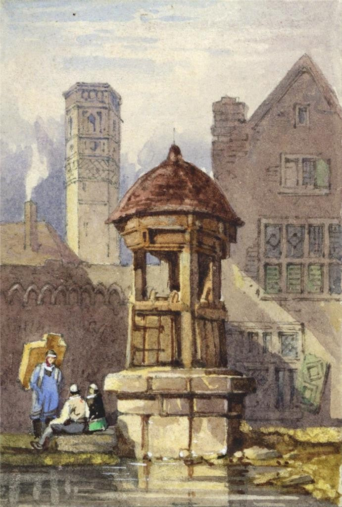 Style Of Samuel Prout Cologne Germany Watercolour Painting - 19th Century0