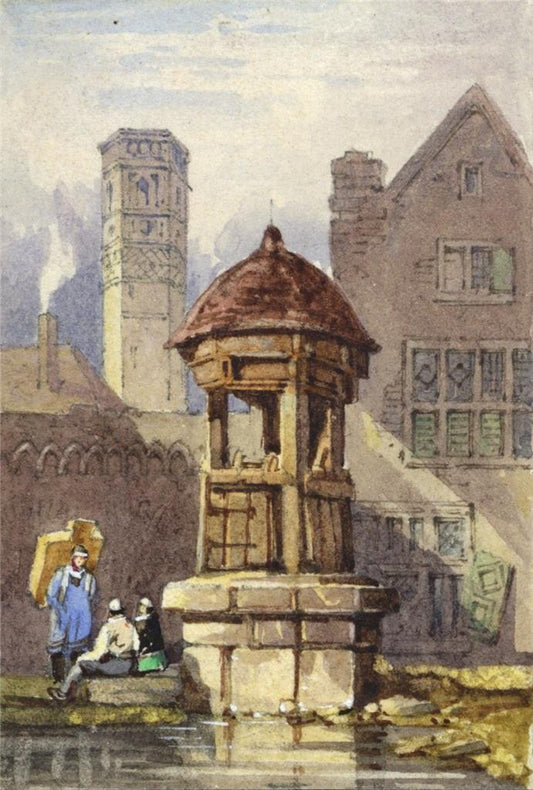 Style Of Samuel Prout Cologne Germany Watercolour Painting - 19th Century0
