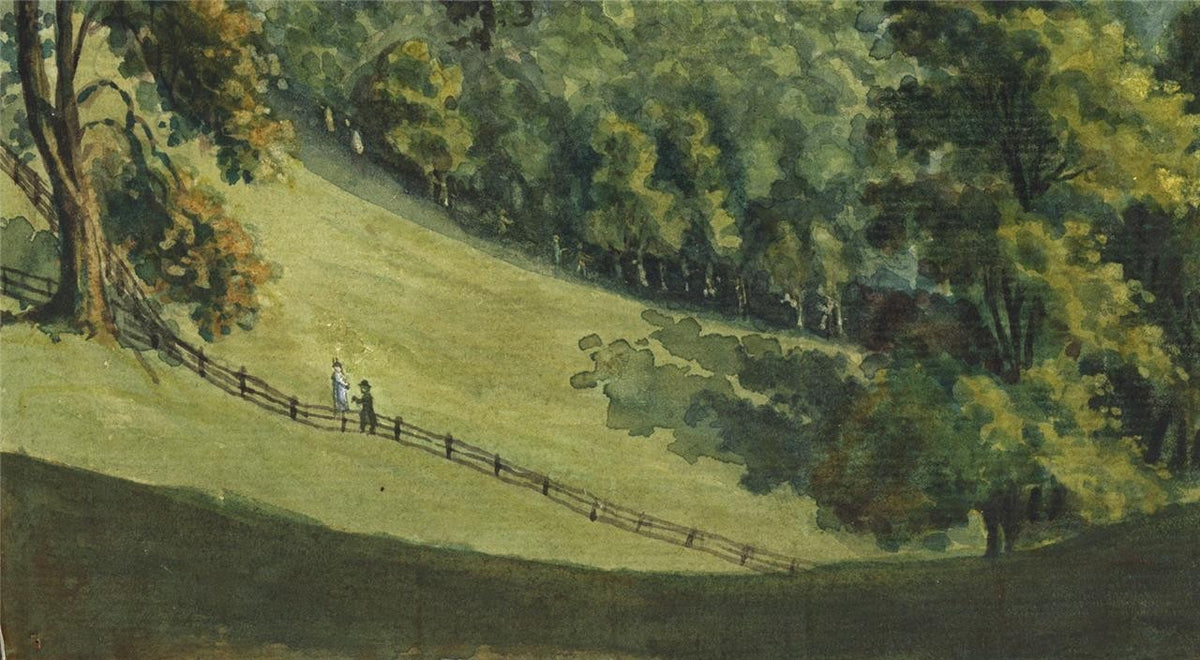 James Wilcox (1778-1865) Watercolour Painting - Landscape Near Canterbury 18182