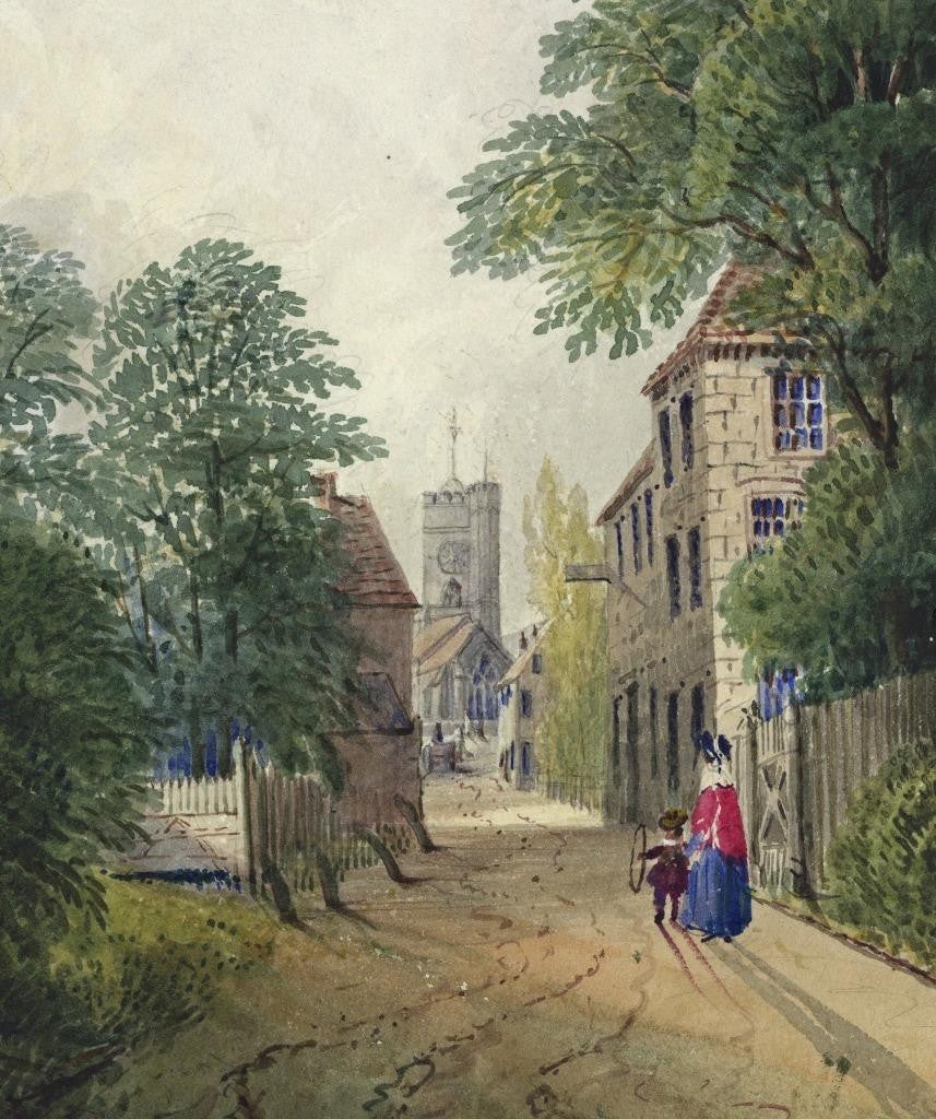 Mary Webster (1794-1883) Watercolour Painting St Peter's Broadstairs Kent 18435