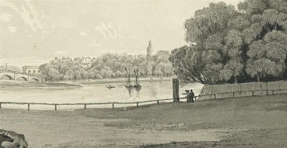 James Wilcox (1778-1865) Watercolour Painting - Richmond Bridge London 18397