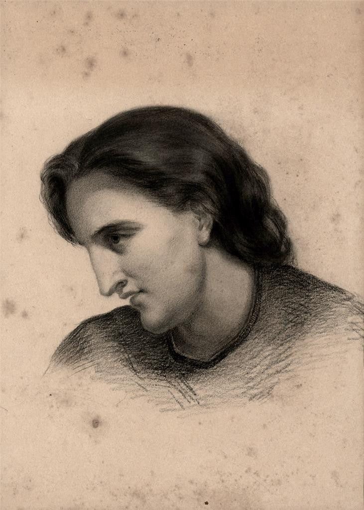 ELMA MARY GOVE (1832-1921) Pastel Drawing - PORTRAIT OF A LADY - AMERICAN ARTIST0