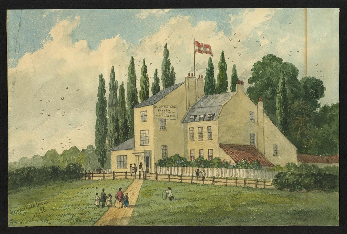 Hornsey Wood House Tavern London 1836 Watercolour Painting - Finsbury Park1