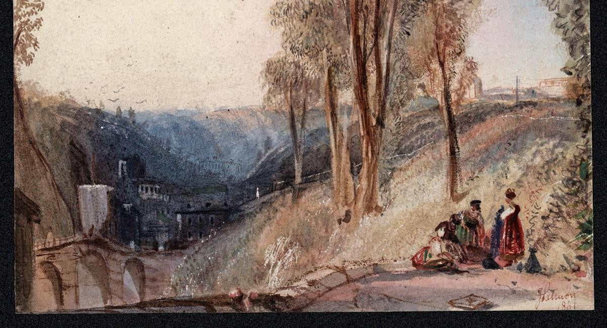 POSSIBLY JOHN FRANCIS SALMON Small Watercolour Painting 1861 - LANDSCAPE3