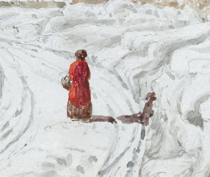 James Wilcox (1778-1865) Watercolour Painting - Road To Buntingford 18533