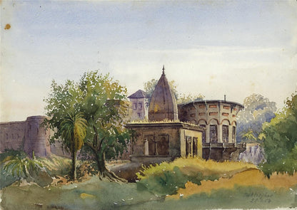 Saktisghar Saktesgarh India 1904 - Watercolour Painting - Arthur Herbert Hussey0