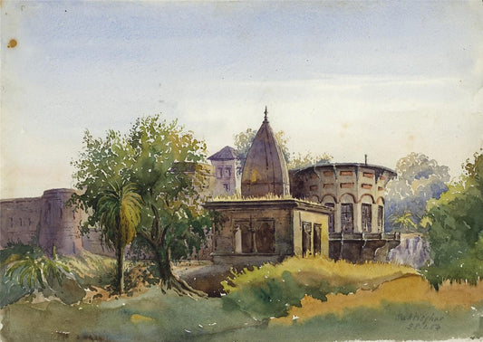 Saktisghar Saktesgarh India 1904 - Watercolour Painting - Arthur Herbert Hussey0