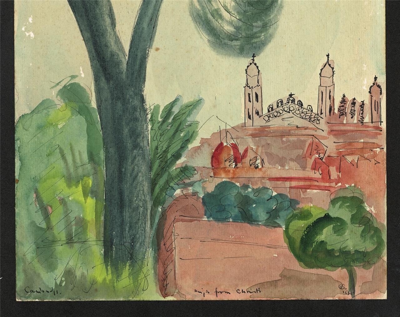 Phyllis Chilton Osborne Watercolour Painting King's College Cambridge 19356