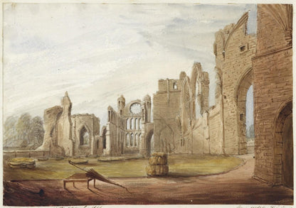 Mary Webster (1794-1883) - Watercolour Painting - Elgin Cathedral Scotland 18440