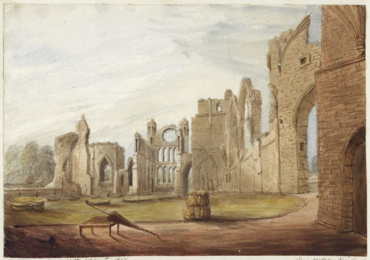 Mary Webster (1794-1883) - Watercolour Painting - Elgin Cathedral Scotland 18440