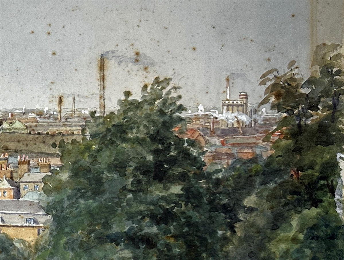 C B Core Watercolour Painting Landscape At Greenwich London 19385