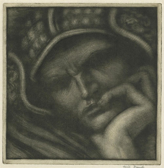 Cecil French (1879-1953) Pencil Signed Mezzotint - Tannhauser0