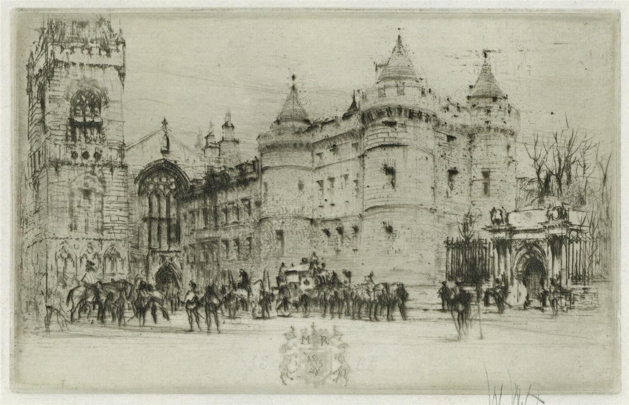 William Walcot (1874-1943) Pencil Signed Etching - Holyrood Palace, Scotland0