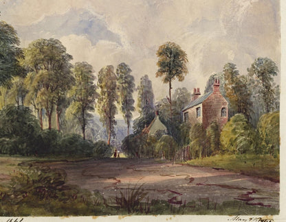 Mary Webster (1794-1883) Watercolour Painting - Near Sudbury London 18415