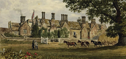 Chenies Manor House Buckinghamshire 1832 - Antique Watercolour Painting - Nash2