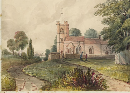 Mary Webster Watercolour Painting Charlton Church Woolwich Greenwich London 18418