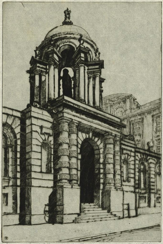 Cyril Edward Power (1872-1951) Pencil Signed Etching Queen's College Oxford0