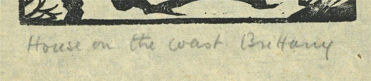 Ludovic-Rodo Pissarro (1878-1952) Wood Engraving - House On The Coast Brittany2