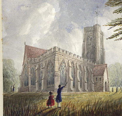 Mary Webster (1794-1883) - Watercolour Painting - Herne Church 18465
