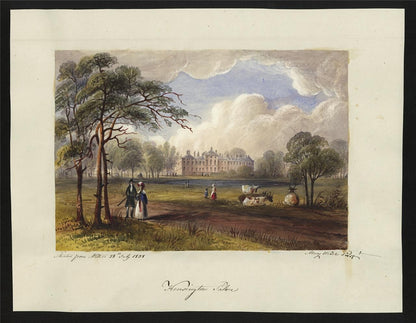 Mary Webster (1794-1883) Watercolour Painting - Kensington Palace London 18381