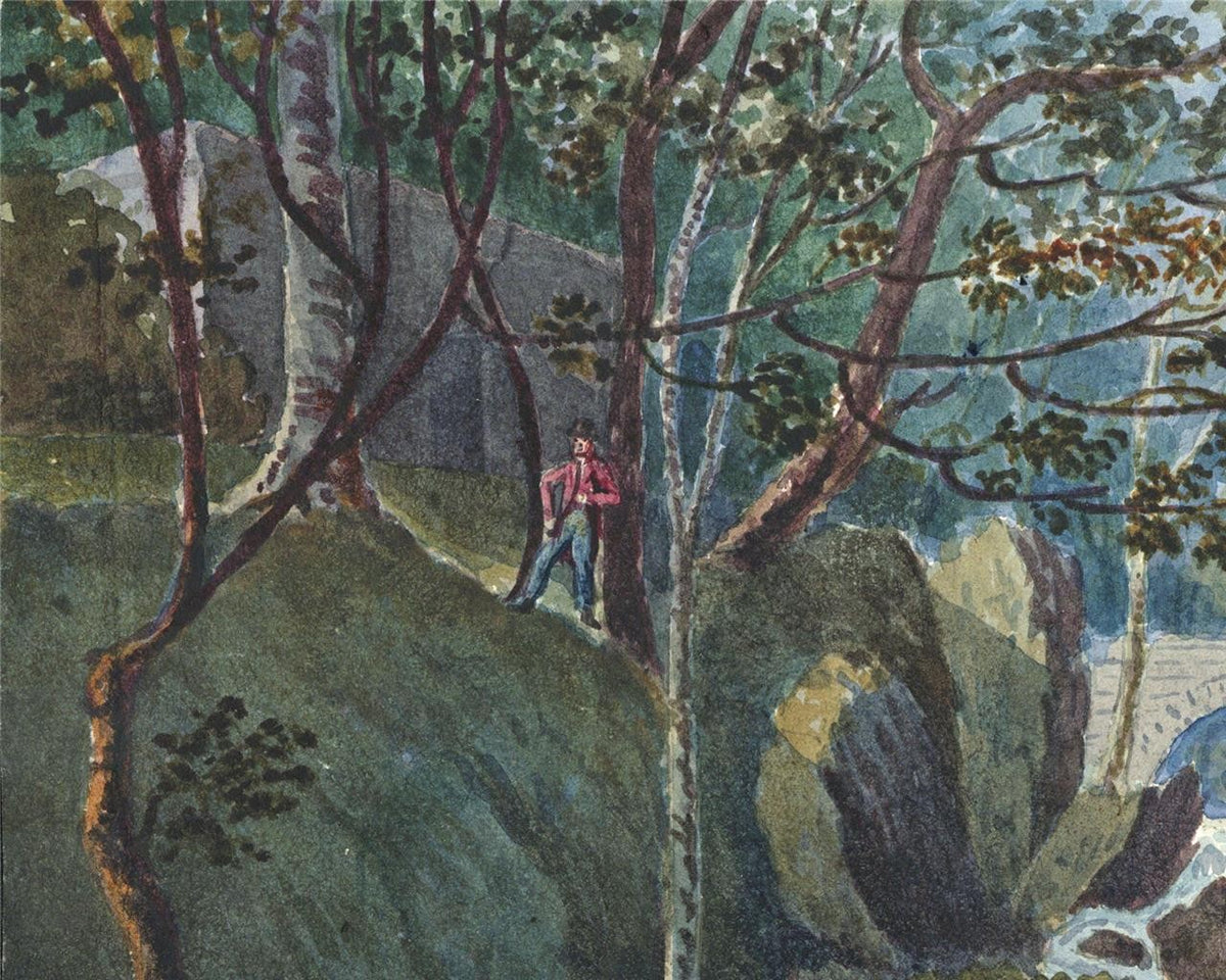 James Wilcox (1778-1865) Watercolour Painting Rydal Park Near Ambleside 18042