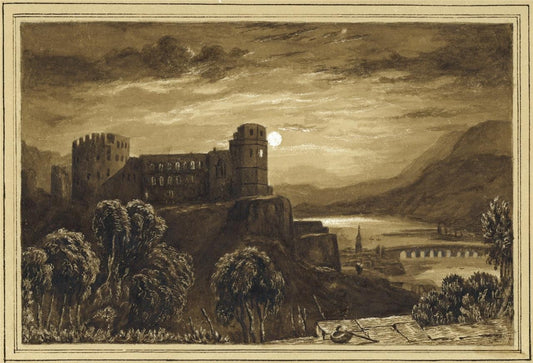 After Clarkson Stanfield Heidelberg Castle Watercolour Painting - 19th Century0