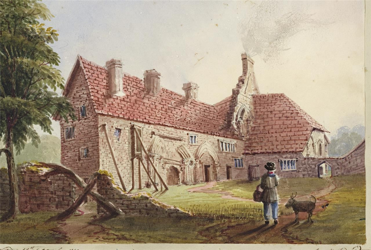 Mary Webster (1794-1883) Watercolour Painting Michelham Abbey Priory 18425