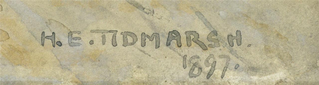 Henry Edward Tidmarsh Watercolour Painting - Royal Courts Of Justice London 18972