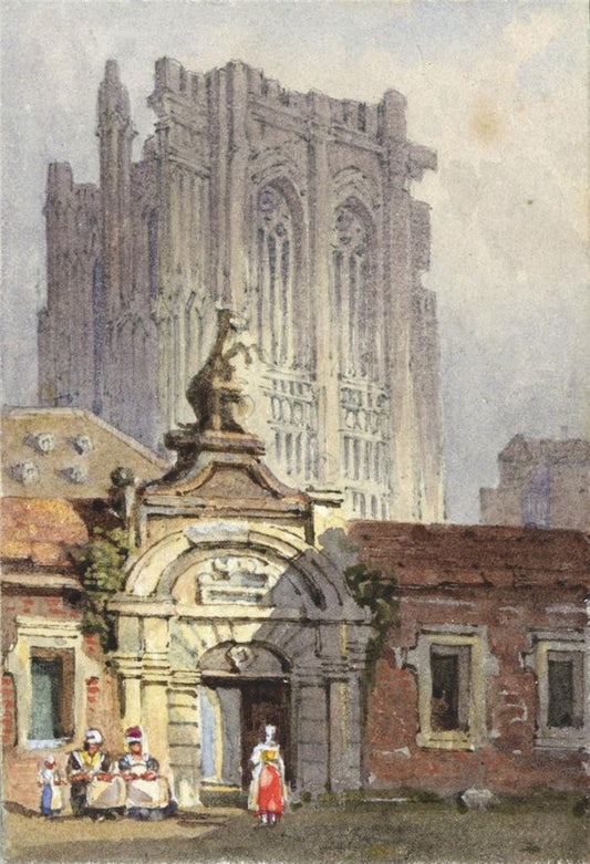 Style Of Samuel Prout Cologne Germany Watercolour Painting 19th Century0
