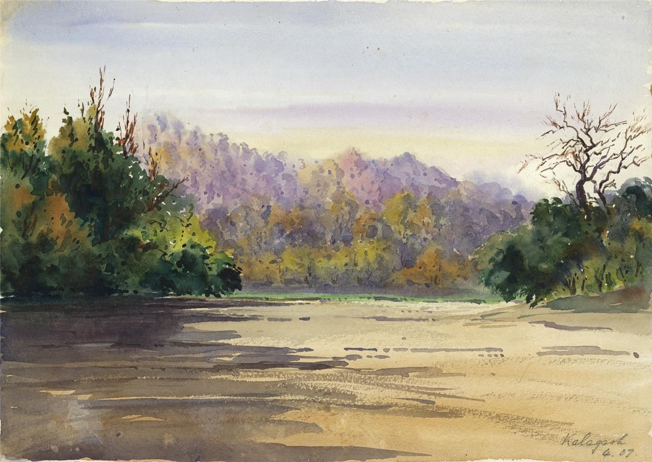 Kalagarh India 1907 - Watercolour Painting - Arthur Herbert Hussey (1863-1923)0