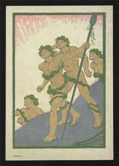 Cecil French (18791953) Pencil Signed Woodcut1