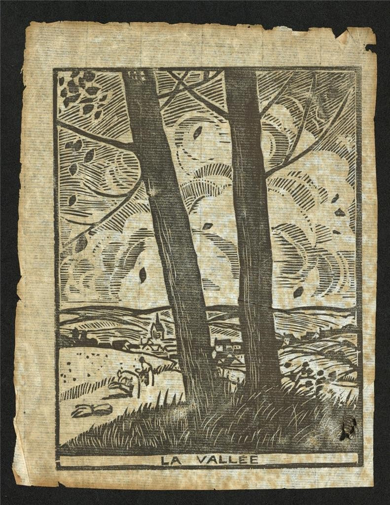 Ludovic-Rodo Pissarro (1878-1952) Antique Woodcut - La Vallee1