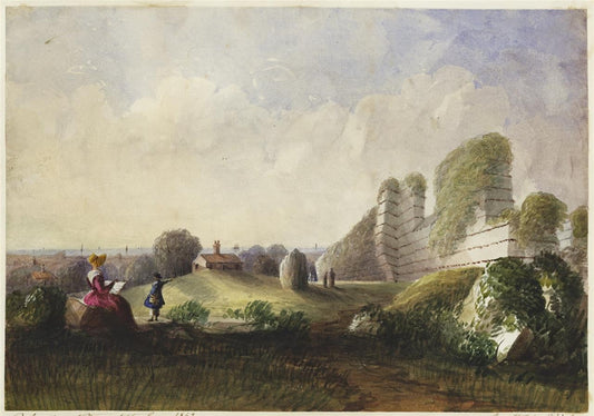 Mary Webster Watercolour Painting Richborough Castle Near Sandwich Kent 18430