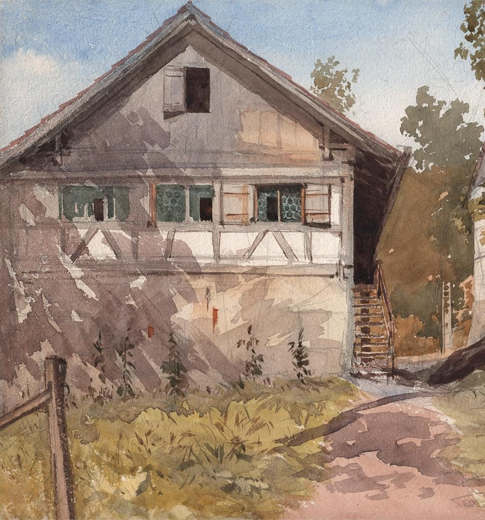 Sir George Charles D’Aguilar - Watercolour Painting Near Salenstein Switzerland1