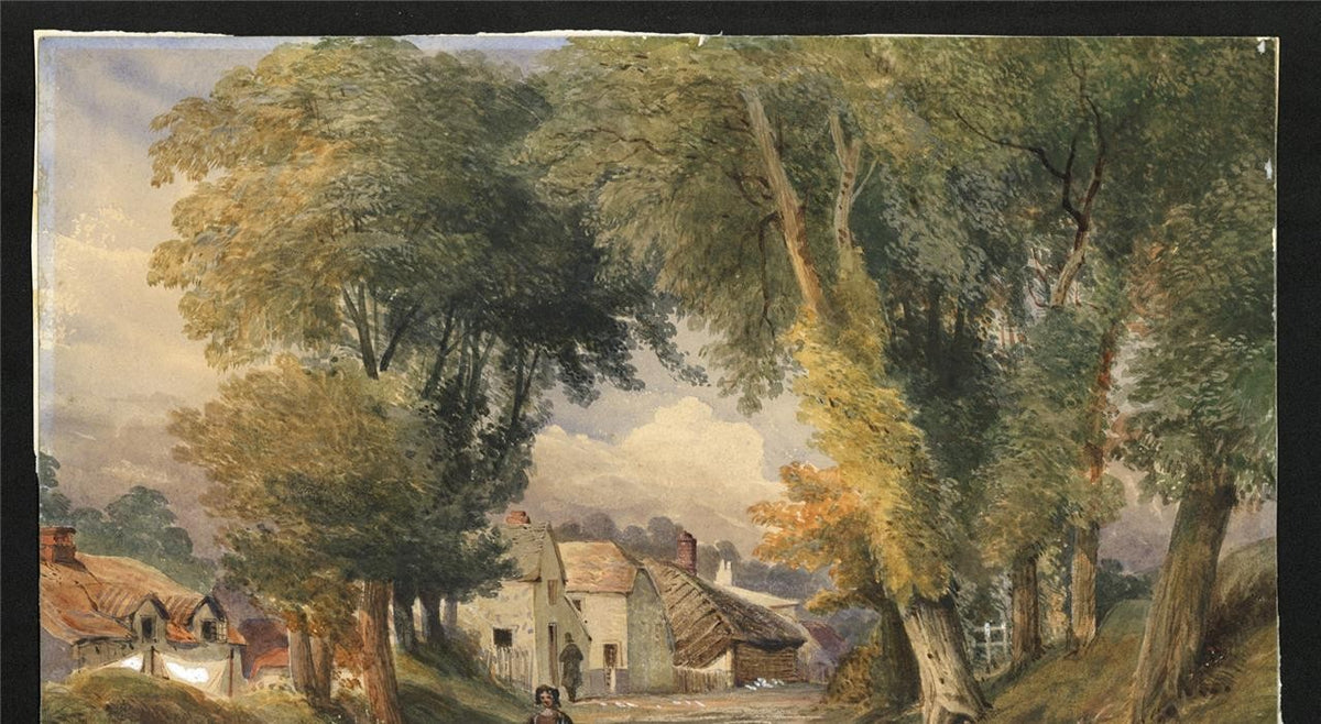 Henry Burdon Richardson (1826-1874) Watercolour Painting Village On The Thames7