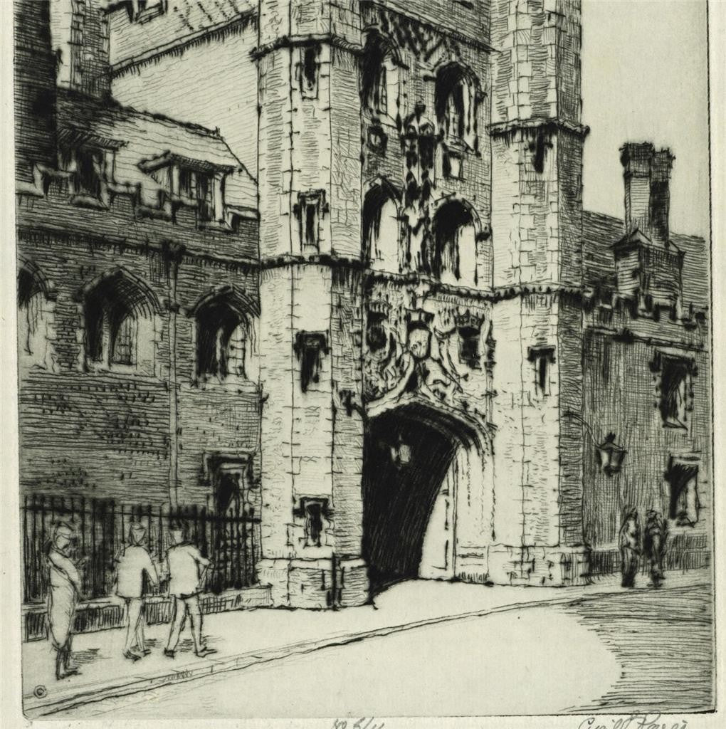 Cyril Edward Power (1872-1951) Pencil Signed Etching St John's College Cambridge5
