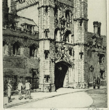 Cyril Edward Power (1872-1951) Pencil Signed Etching St John's College Cambridge5