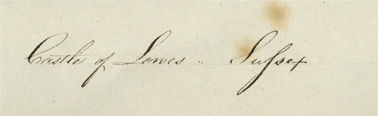 Mary Webster (1794-1883) Watercolour Painting Lewes Castle Sussex 18383