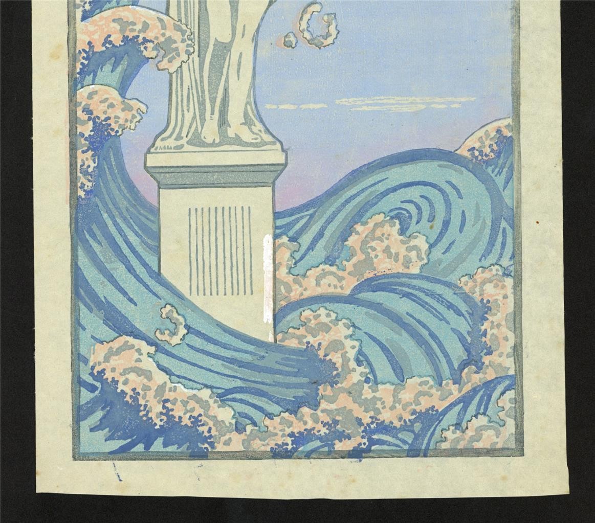 Cecil French (18791953) Antique Woodcut Early 20th Century3