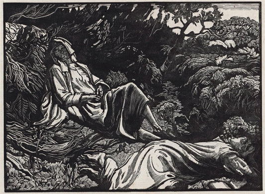 Dorothy Josephine Coke (1897-1979) Pencil Signed Woodcut - Badgeworth Valley0