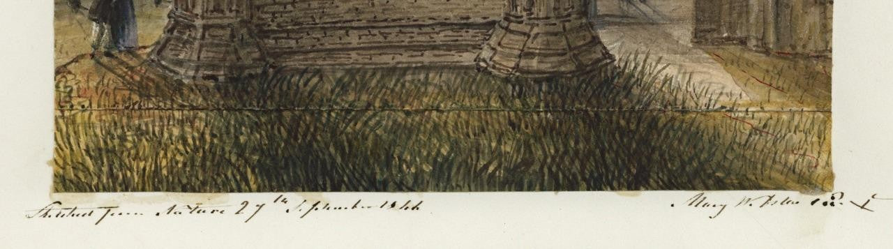 Mary Webster (1794-1883) - Watercolour Painting Elgin Cathedral Scotland 18442